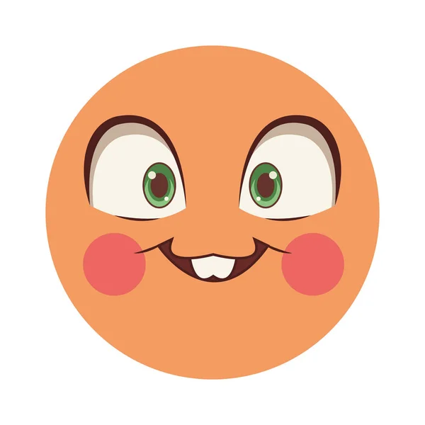 Häschen-Gesicht-Emoji — Stockvektor