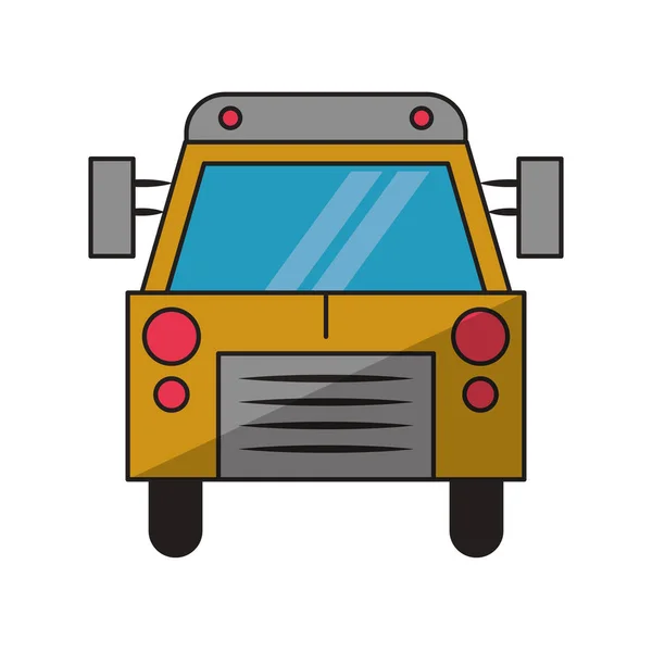 Symbole frontal de l'autobus scolaire — Image vectorielle