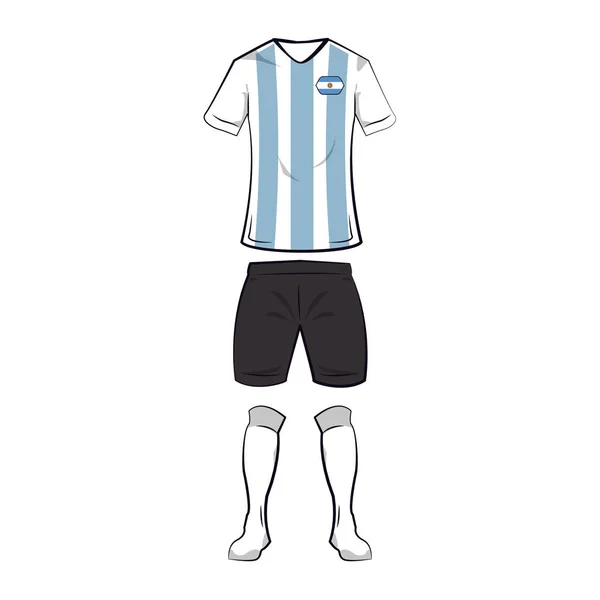 Argentinisches Fußballtrikot — Stockvektor
