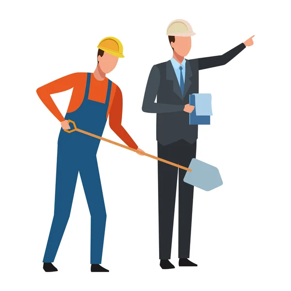 Avatar du travail d'équipe de construction — Image vectorielle