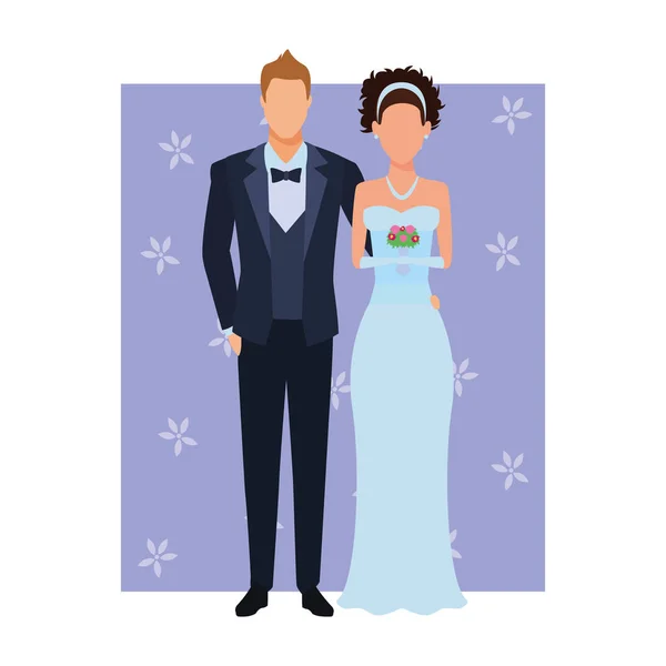 Novio y novia — Archivo Imágenes Vectoriales