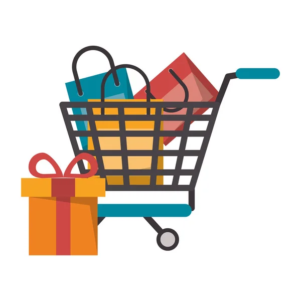 Carrinho de compras online — Vetor de Stock