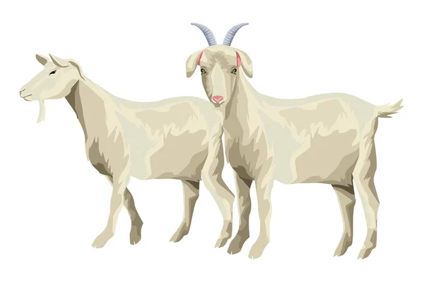 Goat ikon tecknad — Stock vektor