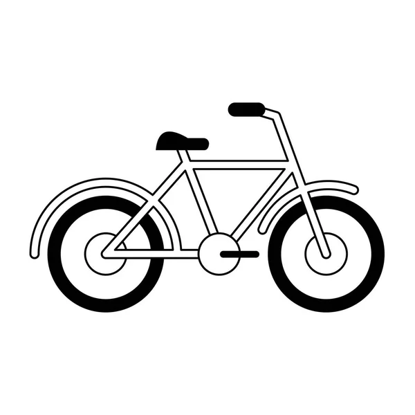 Veicolo sportivo per biciclette isolato in bianco e nero — Vettoriale Stock