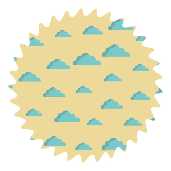 Etiqueta redonda de computación en nube — Archivo Imágenes Vectoriales
