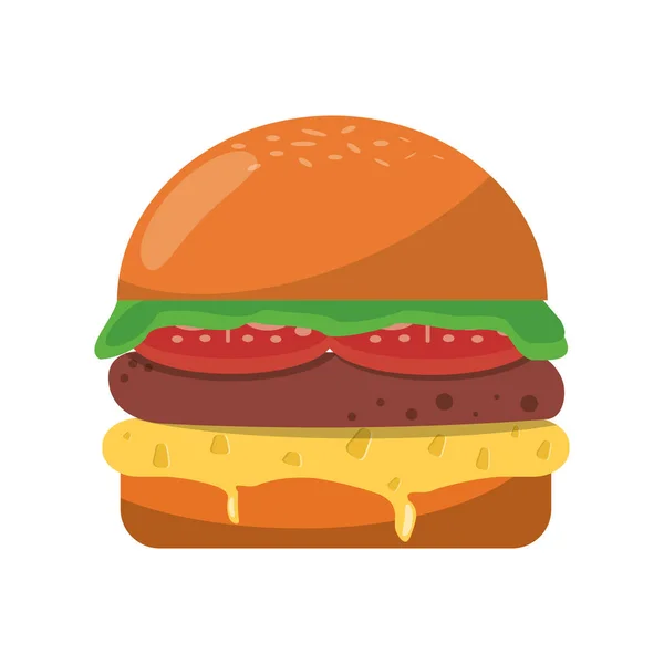 Hamburger gyorséttermi rajzfilm — Stock Vector