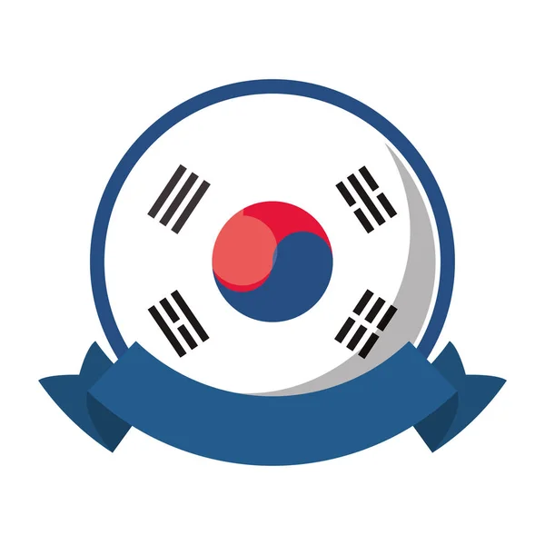 Symbol vlajky Koreje — Stockový vektor