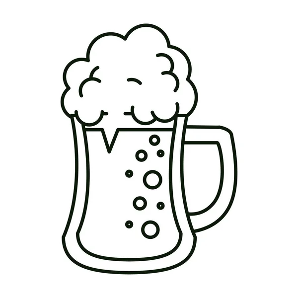 Koud bier beker — Stockvector