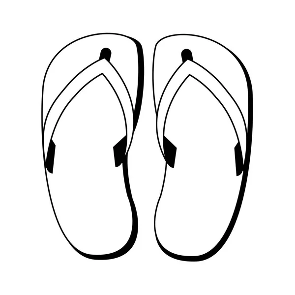 Sandalias flip flop calzado — Vector de stock