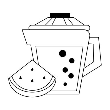 Meyve suyu sağlıklı içecekler siyah ve beyaz