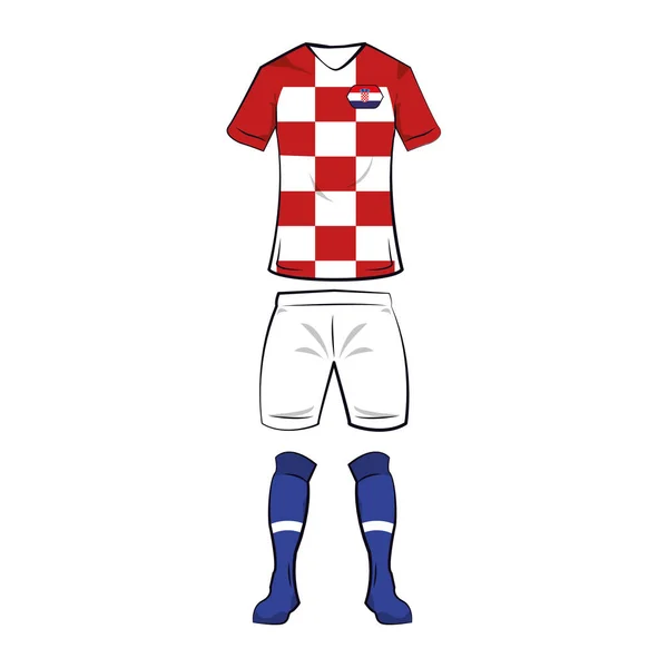 Camiseta de fútbol Croacia — Vector de stock
