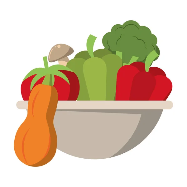 Lebensmittel mit frischem Gemüse — Stockvektor