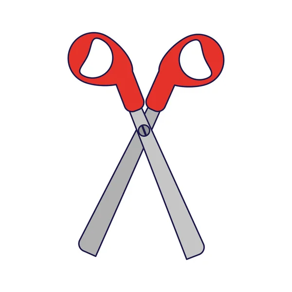 Tijeras utensilio aislado símbolo — Vector de stock