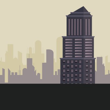 Cityscape silüeti manzarası