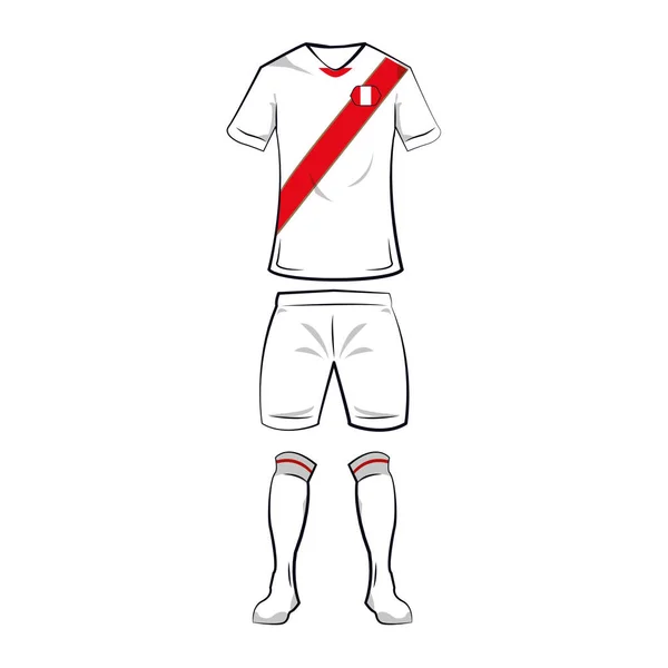 Pérou tshirt de football — Image vectorielle