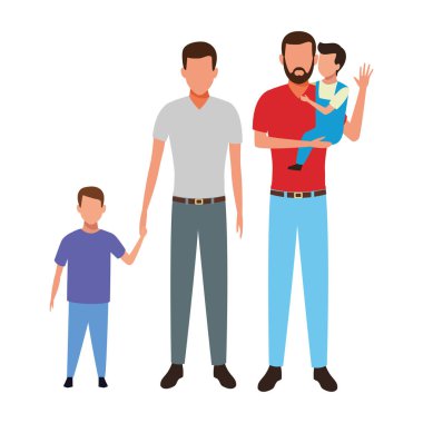 çocuk avatar çizgi film karakteri ile erkekler