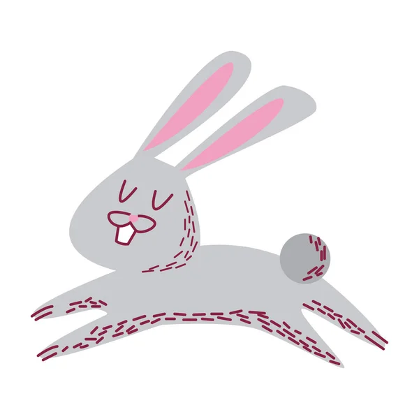Tavşan sevimli çizgi — Stok Vektör