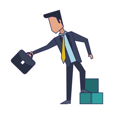 Executive işadamı avatar mavi çizgiler