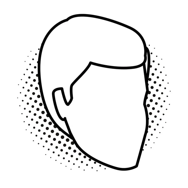 Man faceless head — Stock Vector