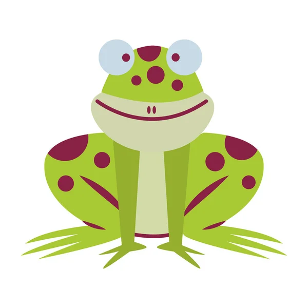 Grenouille dessin animé mignon — Image vectorielle