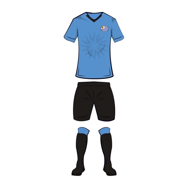 Uruguay maillot de foot — Image vectorielle