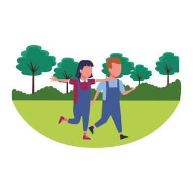 Çocuklar parkta oynarken