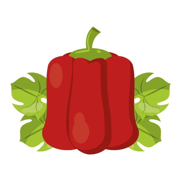 Pepř na listí čerstvé zeleniny — Stockový vektor