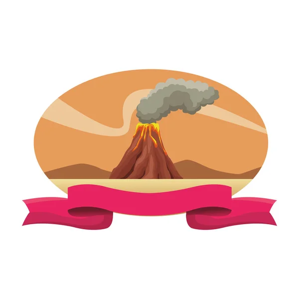 Vulcano à la nature — Image vectorielle