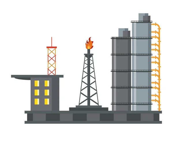 石油機械工場 — ストックベクタ