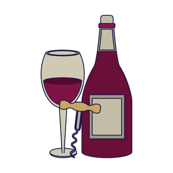 Conceito de vinho e gastronomia —  Vetores de Stock