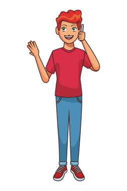 smartphone üzerinde konuşan adam