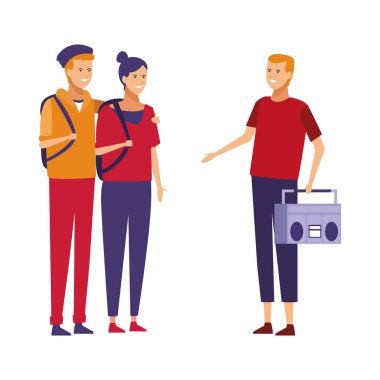Arkadaşlar müzik karikatür dinlemek