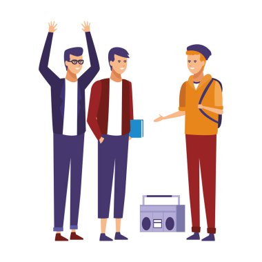 Arkadaşlar sahip eğlenceli karikatür