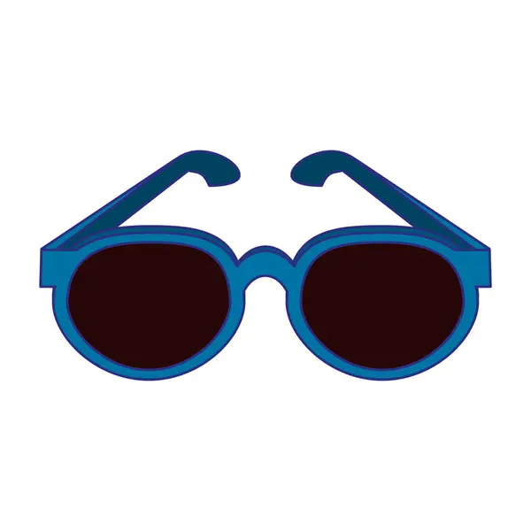 Sommer Sonnenbrille Mode isoliert blaue Linien — Stockvektor