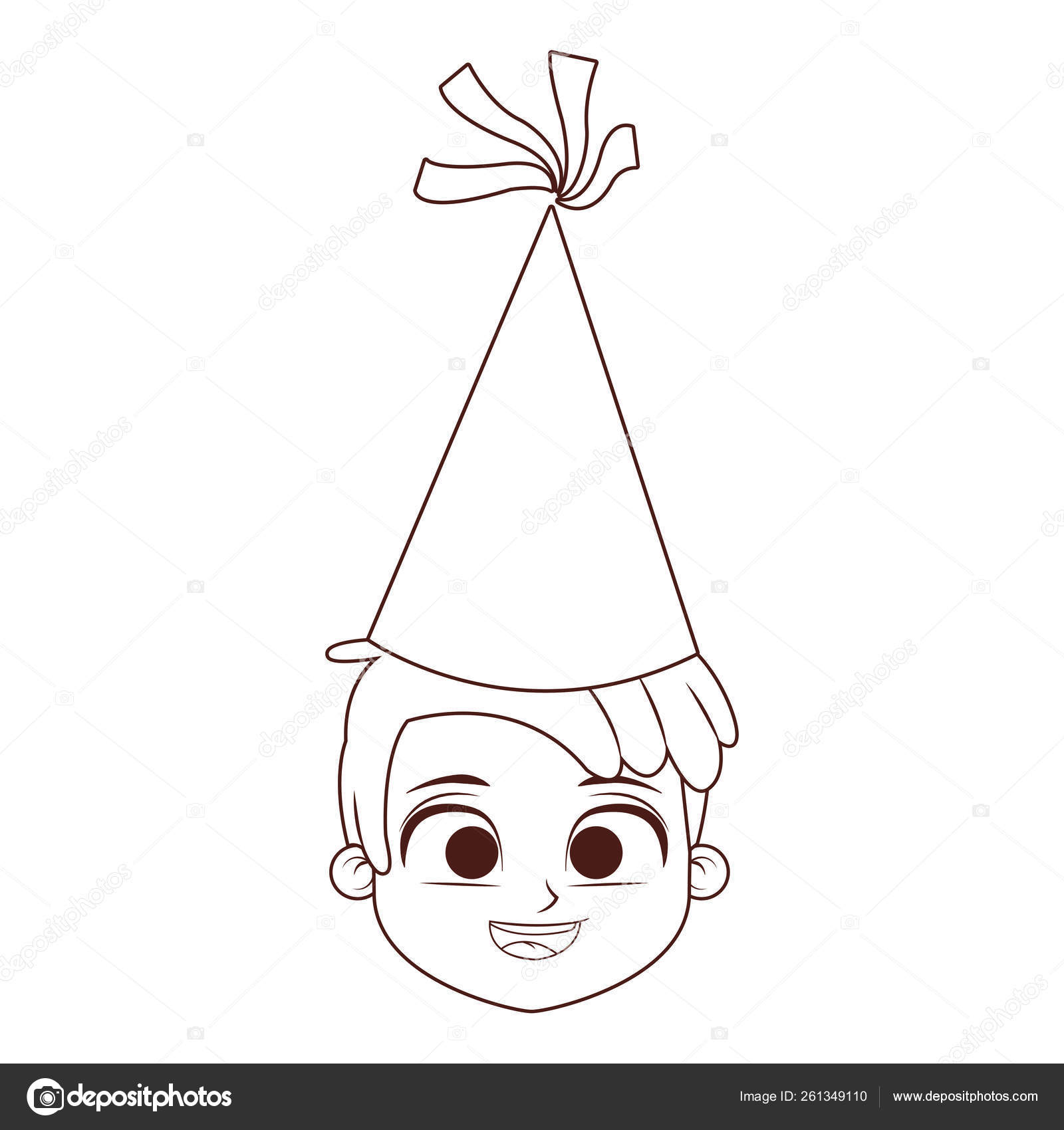 Garcon Avec Chapeau D Anniversaire Image Vectorielle Jemastock C Garcon Avec Chapeau D Anniversaire Image Vectorielle Jemastock C