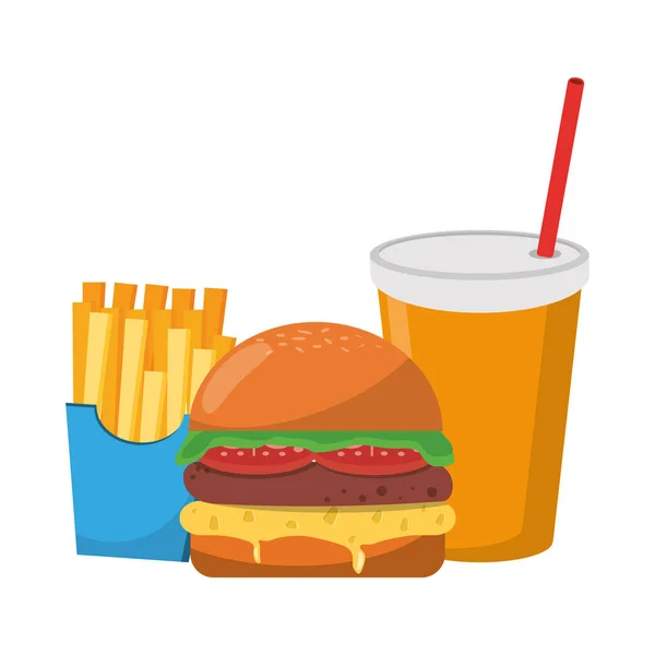 Fast Food heerlijk eten — Stockvector