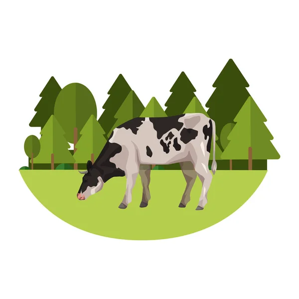 Ikona krávy kreslená — Stockový vektor