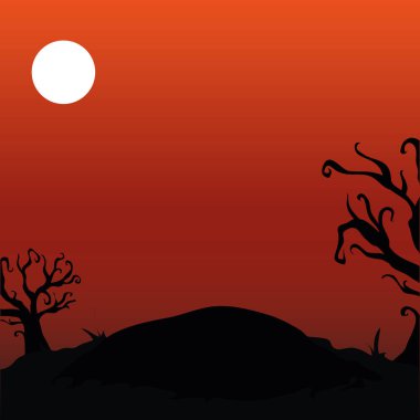 Cadılar Bayramı arka plan manzarası