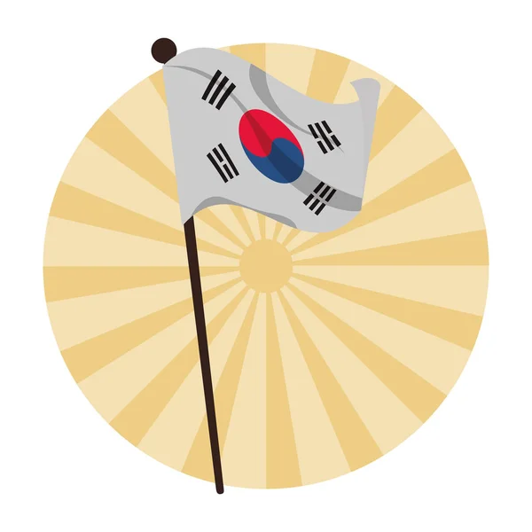 Symbol vlajky Koreje — Stockový vektor
