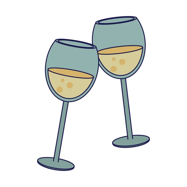 Wijn en gastronomie concept — Stockvector