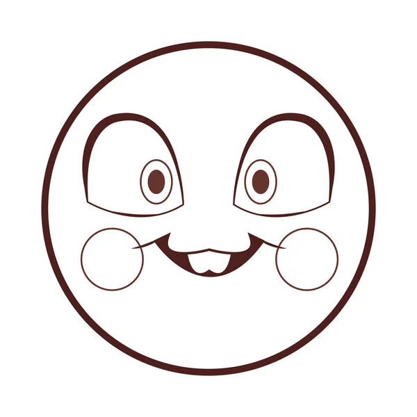 Lapin visage emoji — Image vectorielle