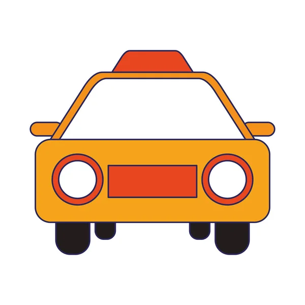 Táxi táxi táxi veículo vista frontal — Vetor de Stock