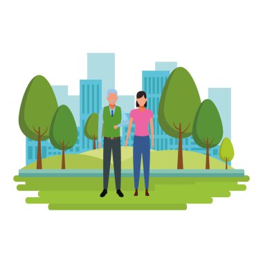 yaşlı adam ve genç kadın