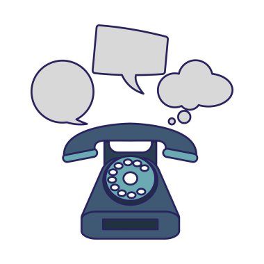 Kabarcıkları ile klasik telefon