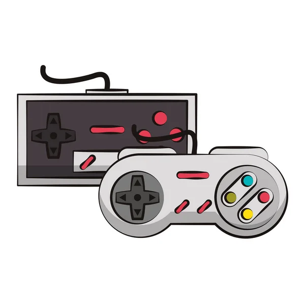 Set Retro gamepads — Stock Vector