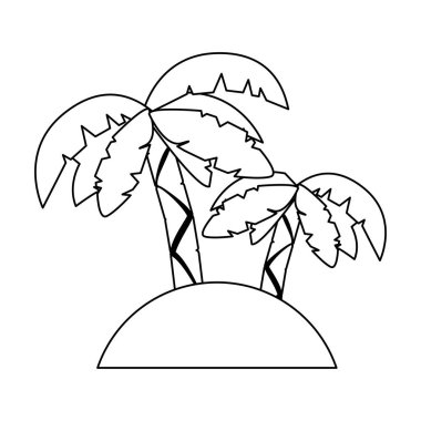 Siyah beyaz avuç içi plaj