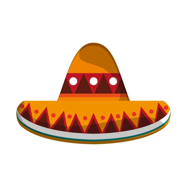 Mexikói kalap sombrero elszigetelt — Stock Vector