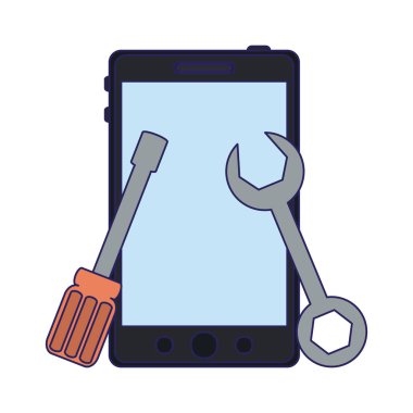 Araçları mavi çizgiler ile Akıllı telefon