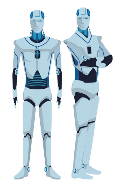 Robot umanoidi avatar — Vettoriale Stock