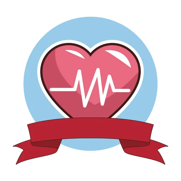 Tıbbi kalp atışı sembolü — Stok Vektör